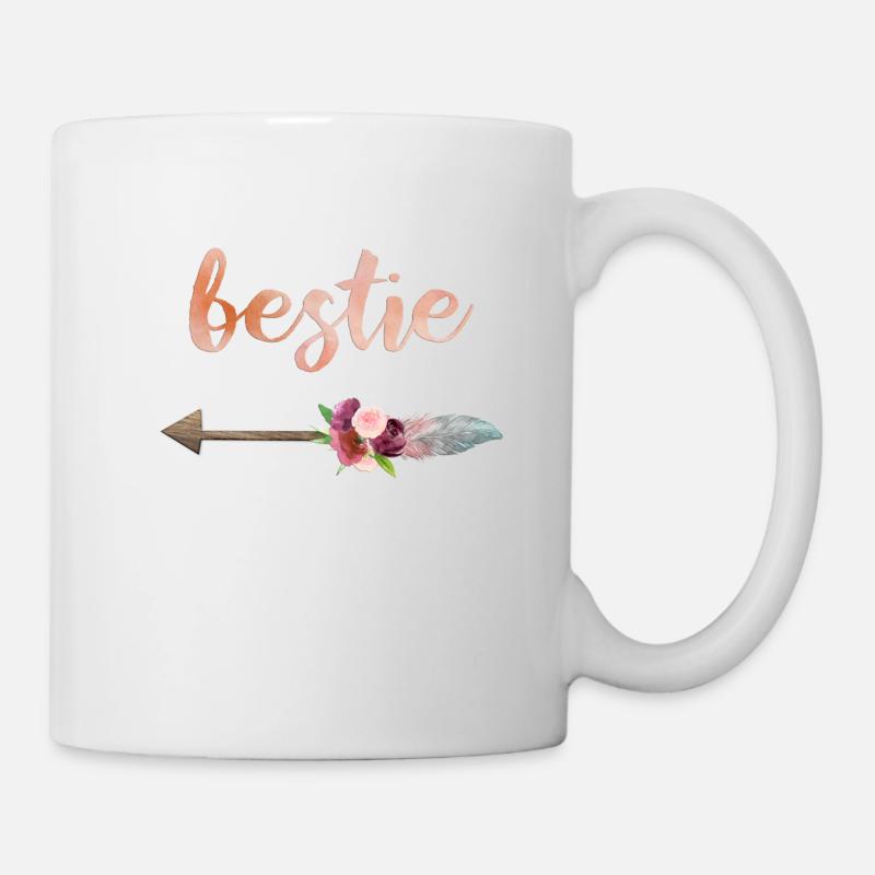 Bestie boho pfeil 2 - Tasse - Weiß
