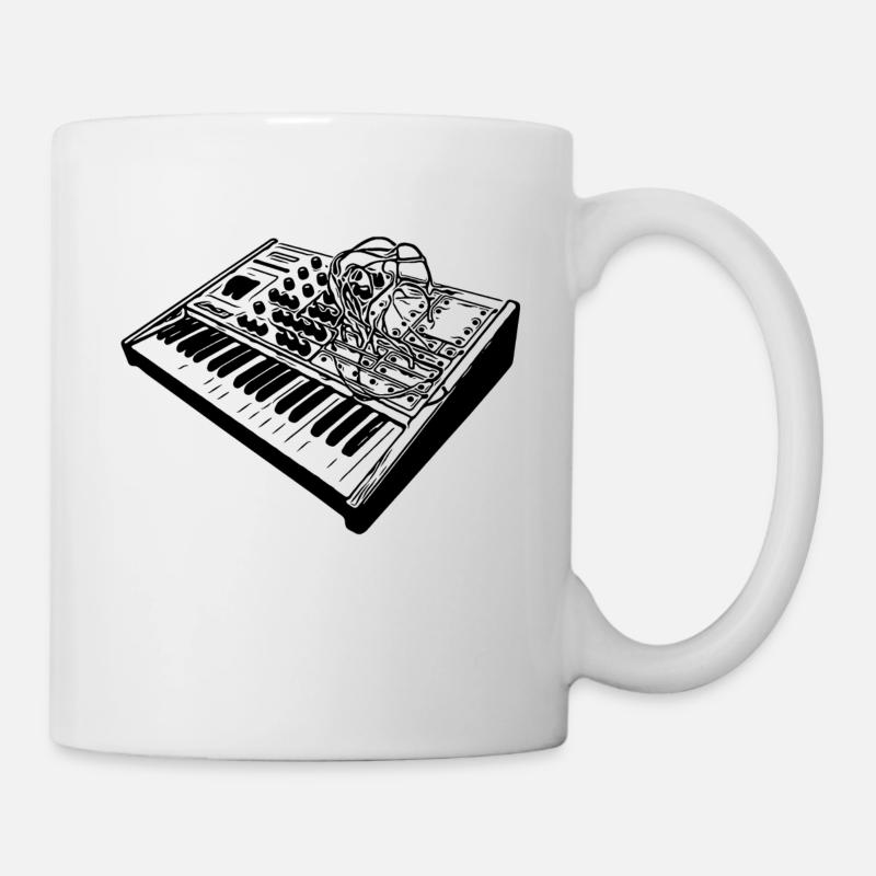 Analog vintage synthesizer - Mug - white