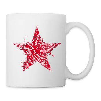 Empreinte d'étoile rouge - Mug blanc - blanc - Droite