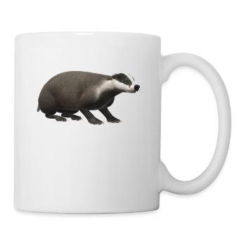 3D Dachs - Tasse - Weiß - Rechts