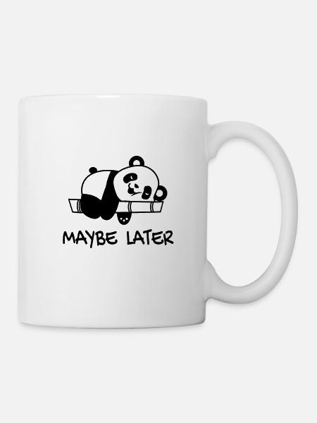 Panda design funny lazy relax design saying - Mug - white