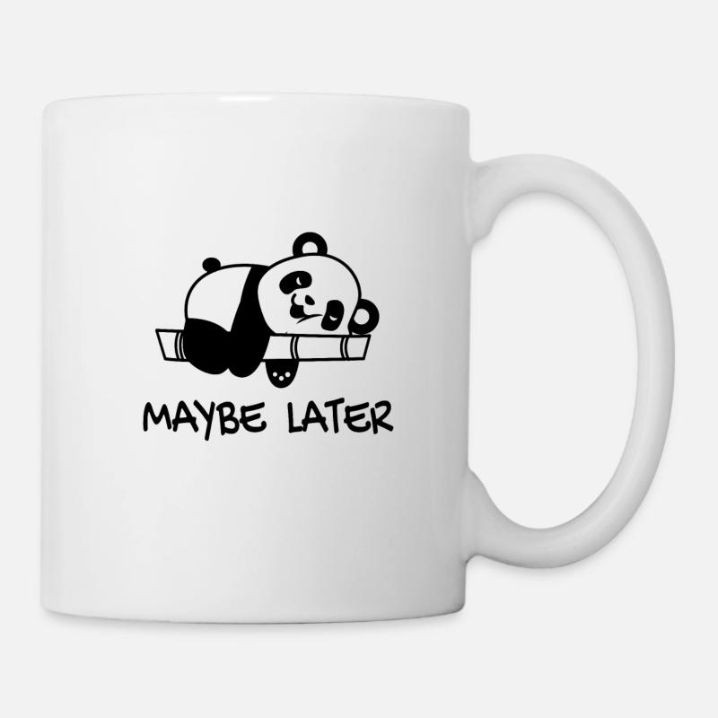 Panda Design Lustig Lazy Relax Design Spruch - Tasse - Weiß