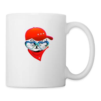Chat drôle - Mug blanc - blanc - Droite