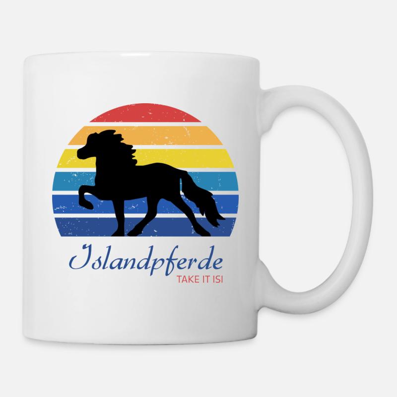 Islandpferde - Take it Isi - Tasse - Weiß