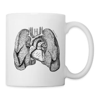Menschlicher Körper - Lunge - Tasse - Weiß - Rechts