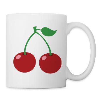 Kirsche - Tasse - Weiß - Rechts