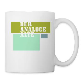 Der analoge Alte Opa Papa Vater Großvater Technik - Tasse - Weiß - Rechts