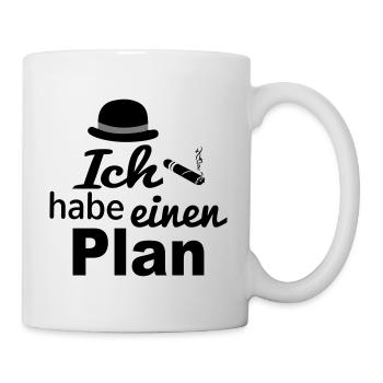 Ich habe einen Plan Filmzitat Zigarre DDR Kultfilm - Tasse - Weiß - Rechts