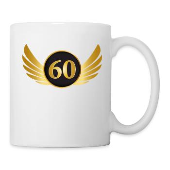 60. Geburtstag Jahre Geschenk Birthday Ehrentag - Tasse - Weiß - Rechts