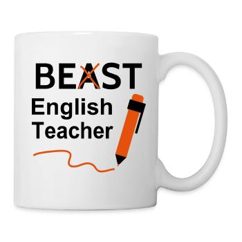 Funny Beast Meilleur professeur d’anglais - Mug blanc - blanc - Droite