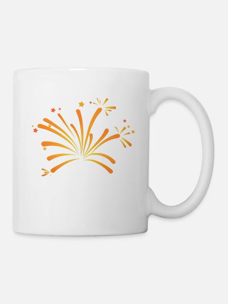 lively fireworks - Mug - white