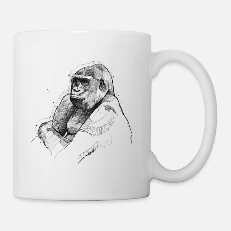 La faune des gorilles - Mug blanc - blanc