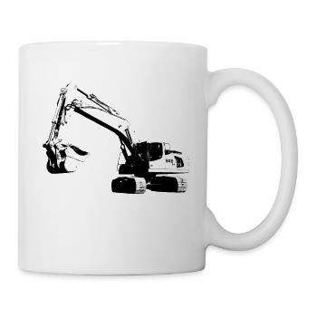 Bagger - Tasse - Weiß - Rechts