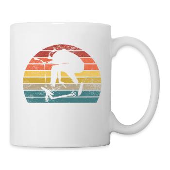 Scooter kick scooter stunt e-scooter retro gift - Mug - white - Right