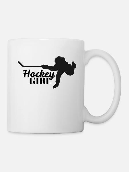 fille de hockey - Mug blanc - blanc