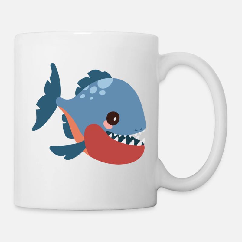 Piranha - Tasse - Weiß