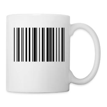 Striped barcode code strip - Mug - white - Right