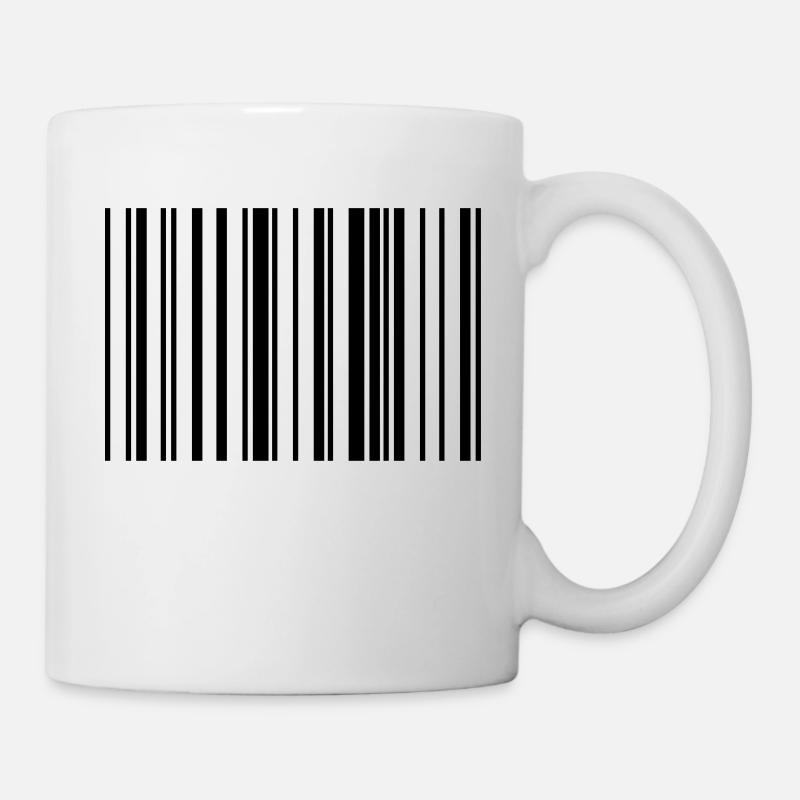 Striped barcode code strip - Mug - white