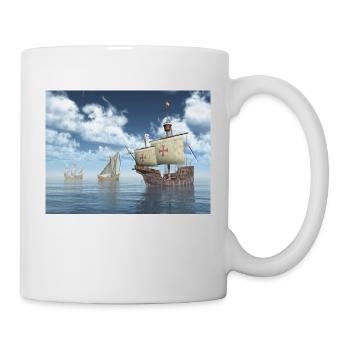 Santa Maria, Nina et Pinta par Christophe Colomb - Mug blanc - blanc - Droite