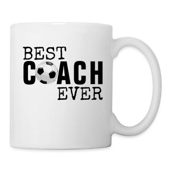 BEST COACH EVER - FOOTBALL - SOCCER - FOOTBALLER - Mug - white - Right