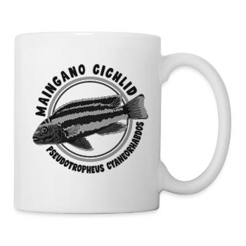 Cichlid Malawi Mbuna Maingano Cichlide Aquarium - Mug blanc - blanc - Droite