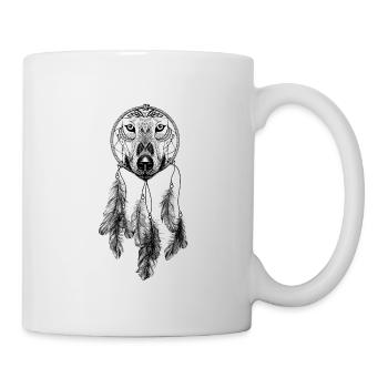 Wolf dream catcher - Mug - white - Right