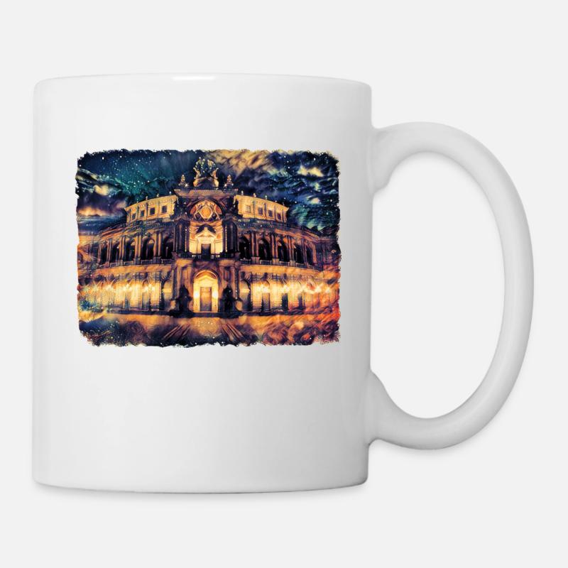 Dresden Deutschland Germany Semperoper - Tasse - Weiß