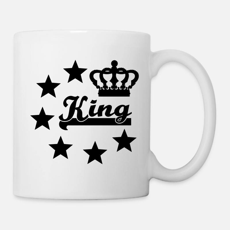King Queen König Königin Krone Partnerlook - Tasse - Weiß