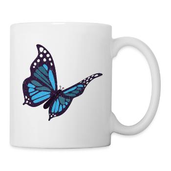 Schmetterling Geschenk Tier Natur Wald Geburtstag - Tasse - Weiß - Rechts