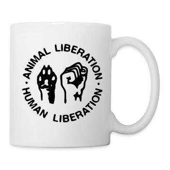 Animal Liberation Human Liberation - Mug - white - Right
