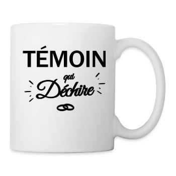 Témoin qui déchire - Mug blanc - blanc - Droite