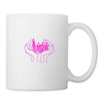 City of Aachen, cathedral, lineart - Mug - white - Right