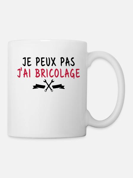 Je peux pas j'ai bricolage - Mug blanc - blanc