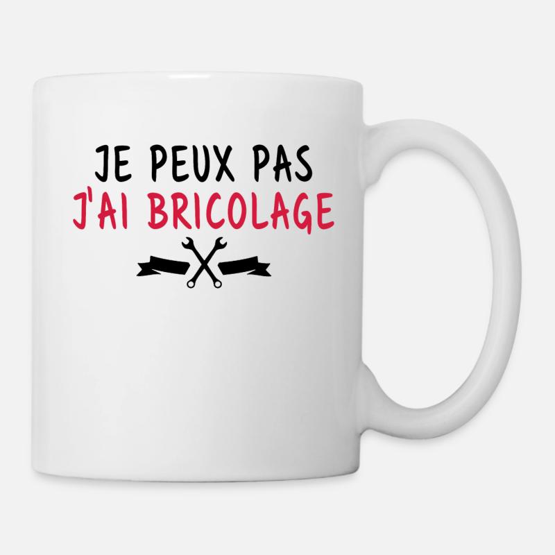 Je peux pas j'ai bricolage - Mug blanc - blanc