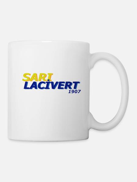 Sari Lacivert Istanbul Türkiye Fener Futbol - Mug blanc - blanc