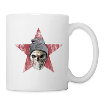 totenkopf und roter stern - Tasse - Weiß - Rechts