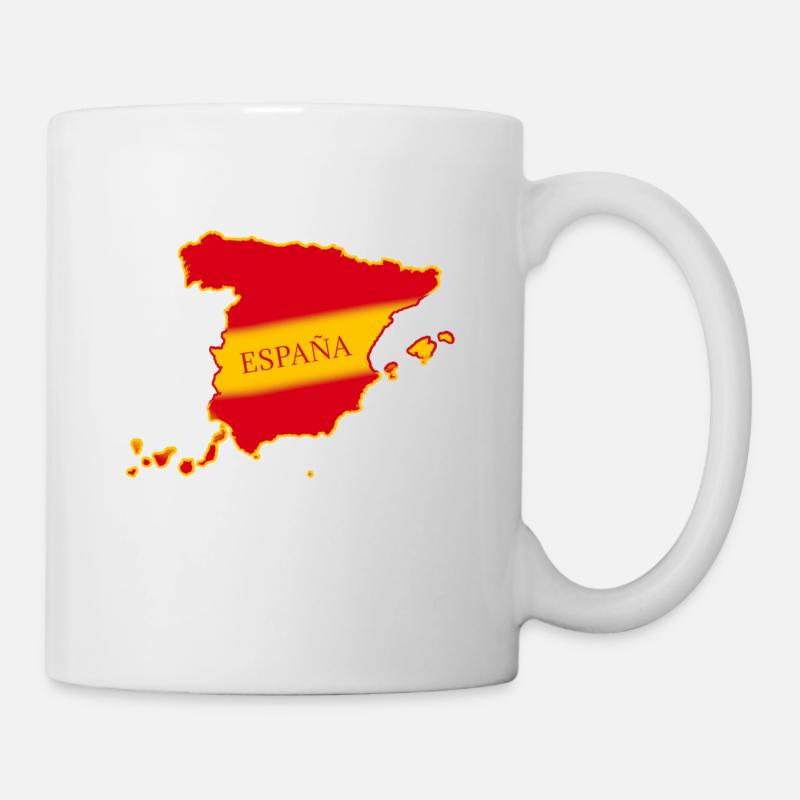 Carte de l’Espagne - Mug blanc - blanc
