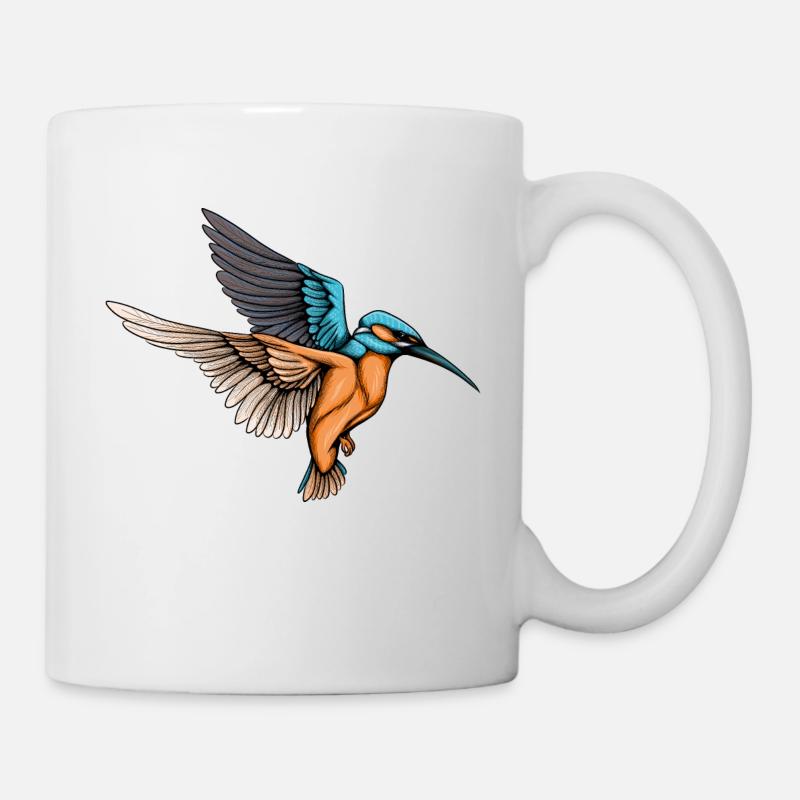 Eisvogel - Tasse - Weiß