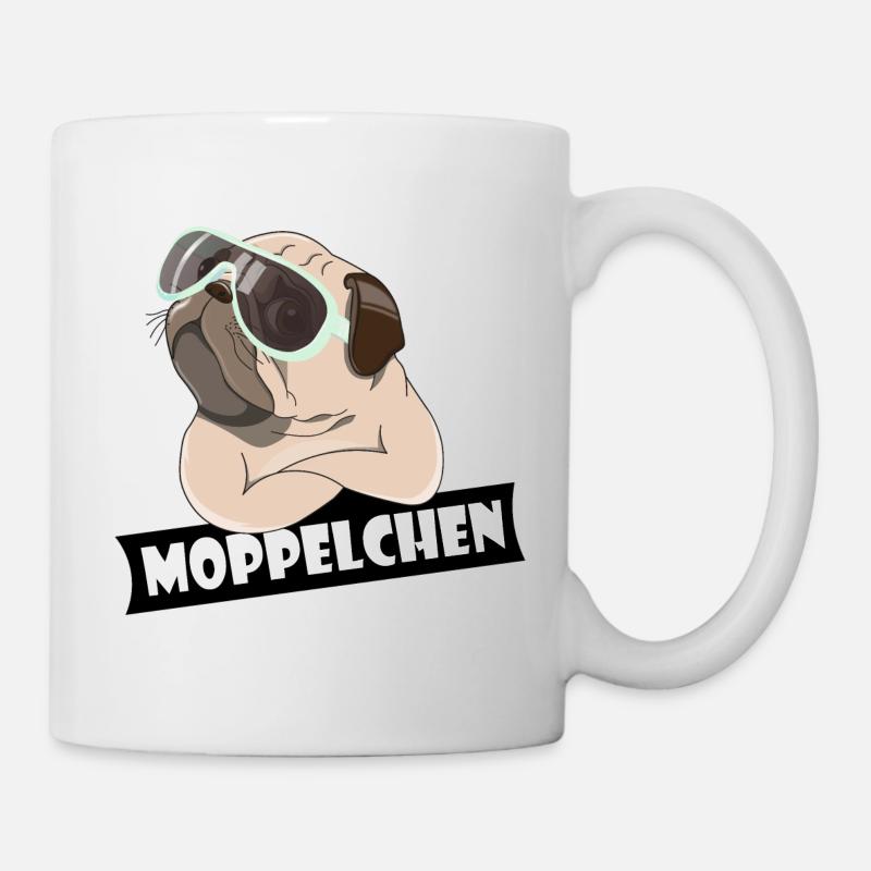 Moppelchen Kosename Spitzname Geschenk Hund Mops - Tasse - Weiß