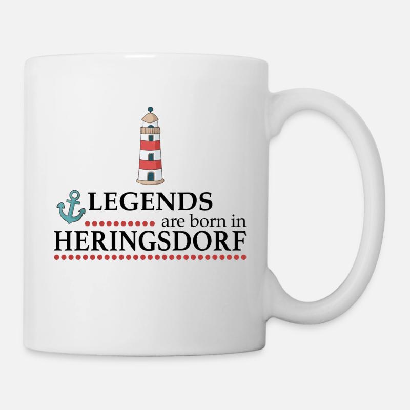 Tolles Design von Heringsdorf - Tasse - Weiß