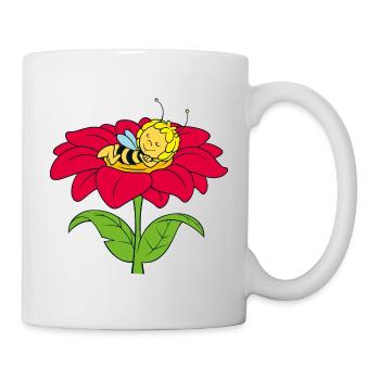 Maya The Bee Sleeping On Flower - Mug - white - Right