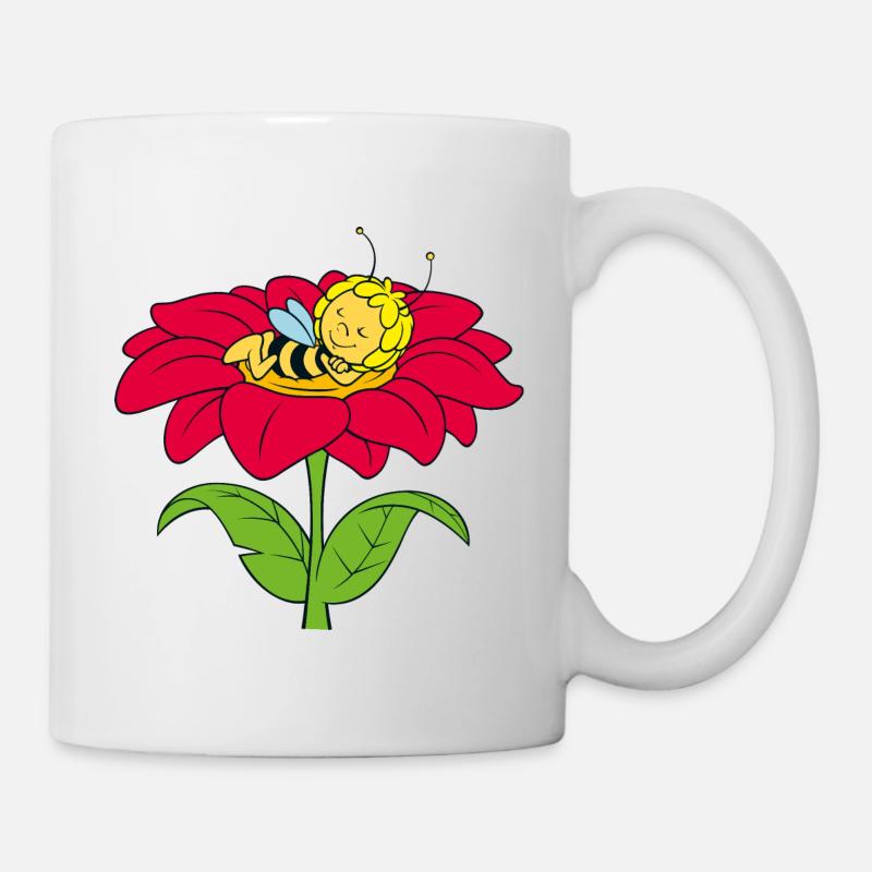 Maya L’Abeille Dort Sur Fleur - Mug blanc - blanc