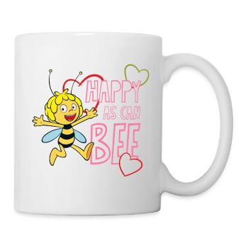Biene Maja Happy As Can Bee - Tasse - Weiß - Rechts