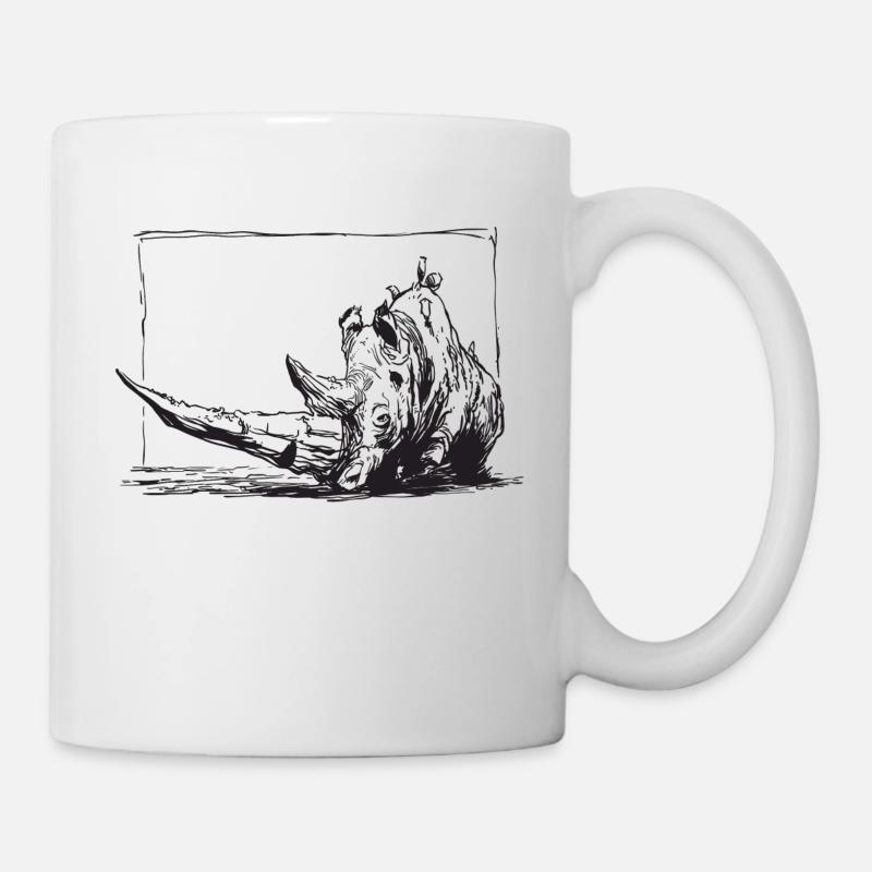 Rhinocéros - Mug blanc - blanc