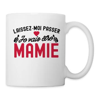 je vais être mamie - Mug blanc - blanc - Droite