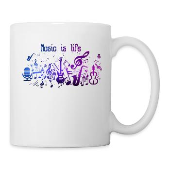music is life - Mug blanc - blanc - Droite