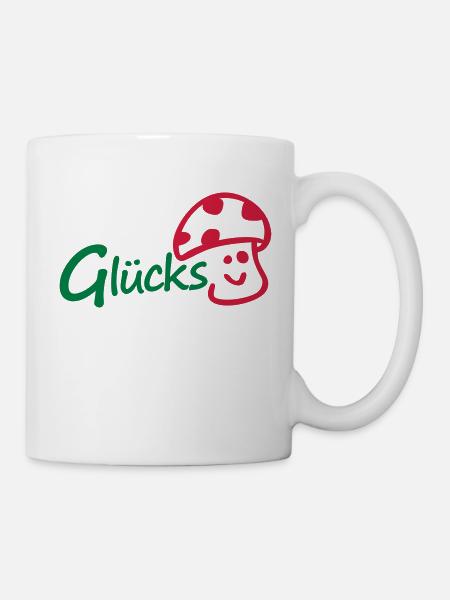 Glückspilz - Tasse - Weiß