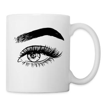 Auge rechts Geschenk Geschenkidee - Tasse - Weiß - Rechts