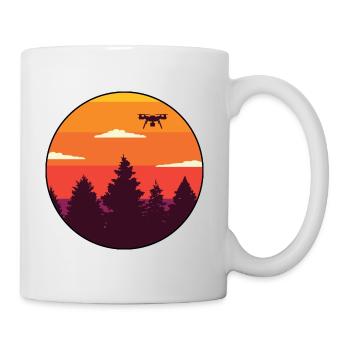 Modèle d’avion drones drones permis - Mug blanc - blanc - Droite