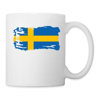 Schweden Flagge Skandinavien Malmö Sverige - Tasse - Weiß - Rechts
